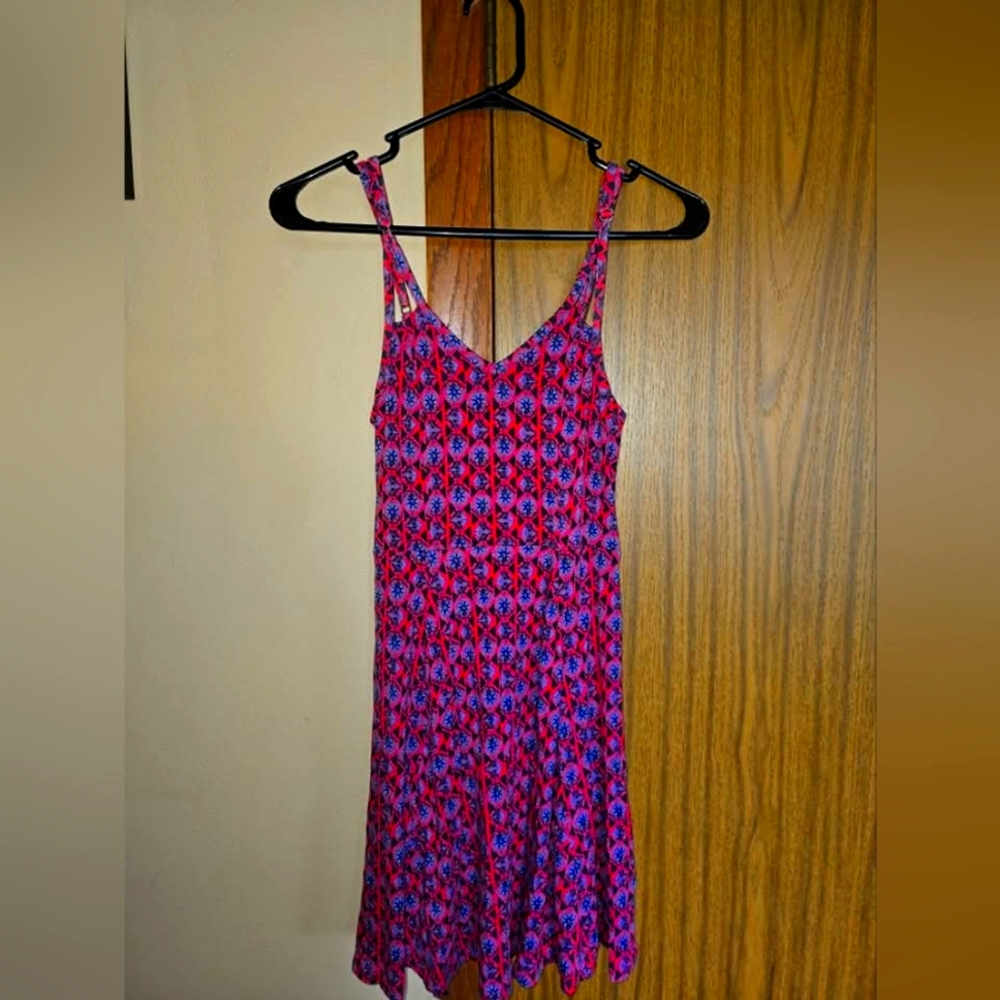 Mudd Pink and Blue Patterned Dress